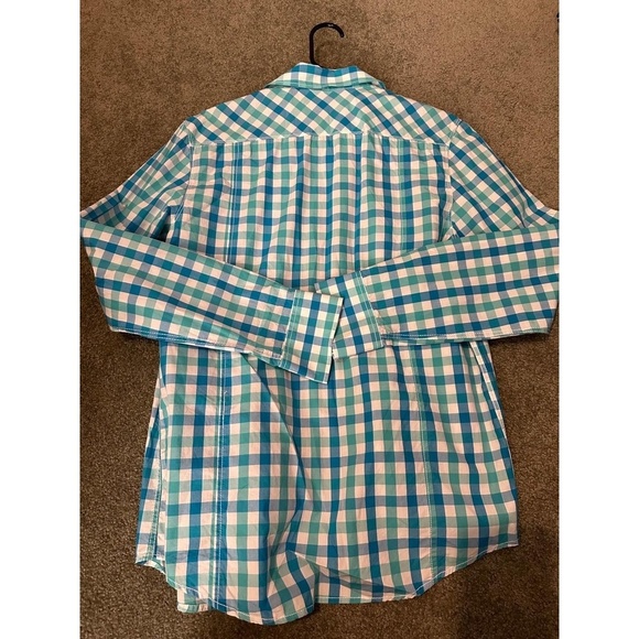 American Rag Plaid Button-Up Shirt Long Sleeve Casual Mens Small - Picture 2 of 4